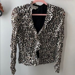 Animal print blouse